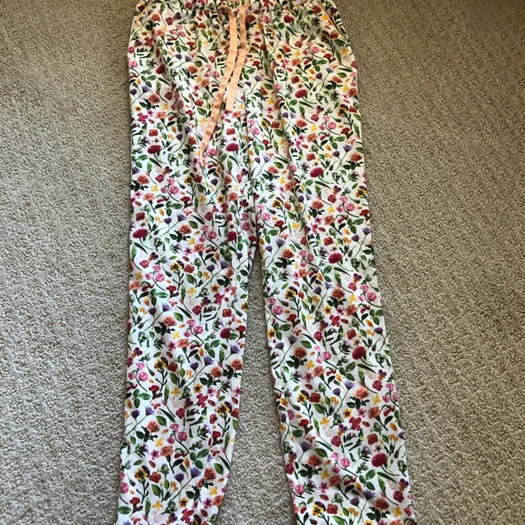 Anthropologie E Faux Silk Pajamas Sz XS Floral Pattern VGUC - Picture 9 of 14